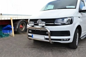 Bull Bar + Spots For Citroen Dispatch 07-16 Stainless Steel Abar Bumper Guard - Picture 1 of 4