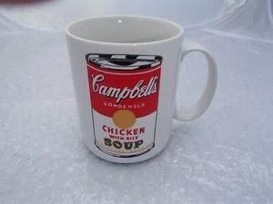 Andy Warhol Block POP Chicken Rice Soup Can Red Campbells Coffee Mug NEW - Picture 1 of 6