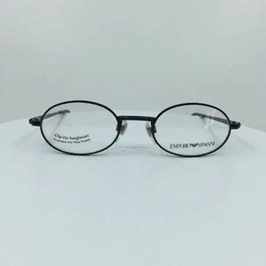 New Vintage Emporio Armani 077 Oval Eyeglasses EA 77 C. 1074 Navy Blue 47-20mm - Picture 1 of 12