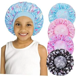 4 PCS Kids Satin Bonnet Child Sleeping Cap,Soft Silk Bonnet 2-18 Years Unicorn - Picture 1 of 8