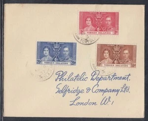 Islas Vírgenes Scott 73-5 FDC - edición de coronación de 1937 - Imagen 1 de 1