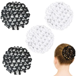 4 Stück Net for Hair,Ballett Duttnetz,Haarnetze Frisuren,Hair Net,Dutt Netz Haar - Bild 1 von 6