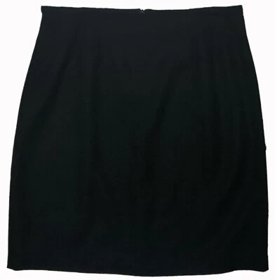 Falda lápiz forrada de lana pura negra JG HOOK para mujer negocios carrera talla 16 hecha en EE. UU. Foto 1 de 4