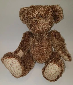 Circo Brown Teddy Bear Plush 14" Sitting Stuffed Animal Toy Floral Paws Fuzzy - Picture 1 of 10