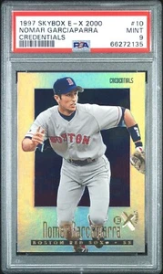 1997 SkyBox E-X 2000 #10 Nomar Garciaparra Credentials RC Red Sox 240/299 PSA 9 - Picture 1 of 3