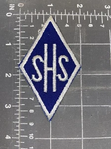 Vintage SHS Patch Wappen Monogramm Herz Herz Katholisch High School Kirche Vorbereitung - Bild 1 von 4