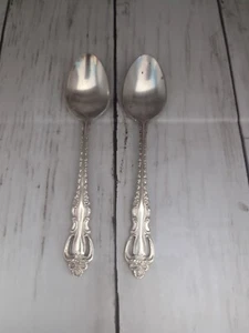 International Deep Silver COUNTESS 6" Teaspoon Spoons Silverplate Set of 2 Korea - Picture 1 of 5
