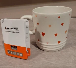 Le Creuset London 350ml Coffee Mug with Hearts Decal NEW - Picture 1 of 2
