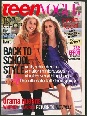 Teen Vogue Magazine August 2007 The Hills~Whitney Port & Lauren Conrad~Zac Efron - Image 1 of 2