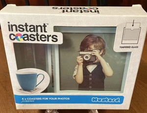 Posavasos instantáneos de mostaza. 4 posavasos para tus fotos. NOS. Vidrio templado. - Imagen 1 de 5