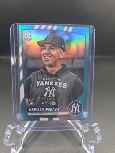 2023 Topps Big League Baseball Oswald Peraza 254 Blue Foil RC  - Picture 1 of 3