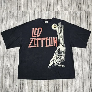 Vintage Liquid Blue LED ZEPPELIN Stairway To Heaven Herren 3XL Glow In The Dark Hemd - Bild 1 von 9