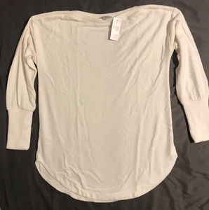 LOFT Chrissy Jersey-Shirt-Pullover mit U-Boot-Ausschnitt, creme - Größe M (neu mit Etikett) - Bild 1 von 4
