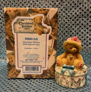 Cherished Teddies MOM Covered Box Mutter Geschenk Figur ~ Neu im Karton - Bild 1 von 2