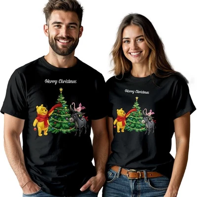 Merry Christmas Holiday Christmas Couple T-Shirt Matching His And Hers Tee - Image 1 of 4