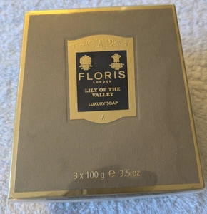 FLORIS 3 X 'Lily of the Valley' Luxury Soaps 100gr each - Picture 1 of 2
