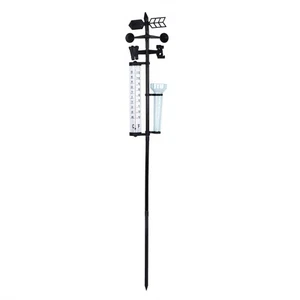 3-in-1 Garden Thermometer Rain Gauge Wind Vane Outdoor Weather Station Measur - Picture 1 of 7