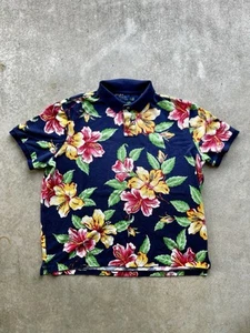 Polo Ralph Lauren Men’s Classic Fit Floral Tropical Navy Blue Shirt Size XL - Picture 1 of 11