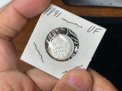 1891 Canada 5 Cents Silver Coin Great Condition - Image 1 of 4