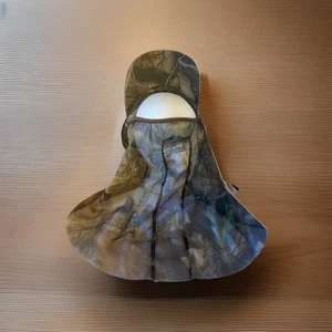 Spartan Outdoors Green Camo Hat/Neck Face Mesh Covering Hook Loop Closure - Picture 1 of 7