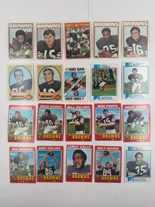 1970-1973 Cleveland Browns 20 Card Lot Bill Nelson Gary Collins Mike Phipps - Picture 1 of 9