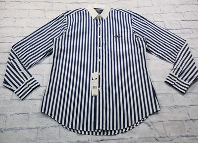 Camisa Polo Ralph Lauren RLPC PARA HOMBRES L Azul Rodas Rayas Deporte Vela De Colección Años 90 DS Foto 1 de 4