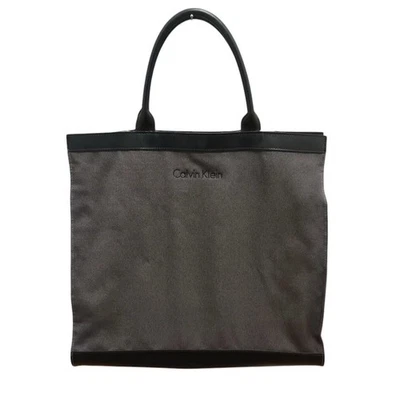 Calvin Klein Purse Canvas Tote Shoulder Bag Neutral Everyday Classic Minimalist - Image 1 of 4
