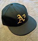 Oakland Athletics Hat Fitted 7 5/8 New Era Authentic Collection Preowned