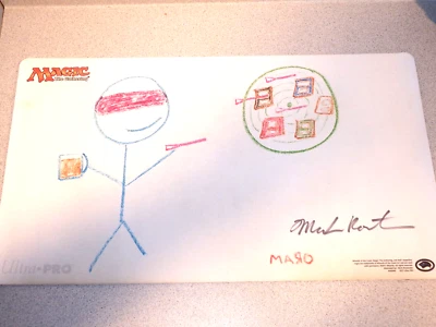 Rare Magic MTG "Look at me, I'm the DCI" Playmat - Signed Mark Rosewater MARO - Image 1 of 4