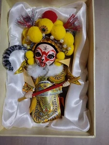 Chinese Beijing Opera SUN WUKONG Drama Doll Tang Wawa Art Hand Painted Silk - Picture 1 of 3