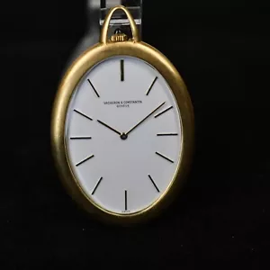 Vacheron Constantin Ref 7323 1970 Oval 18k Yellow Gold Pocket Caliber 1001 Rare - Picture 1 of 21