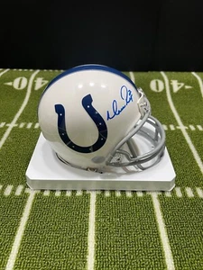 MINI CASCO FIRMADO POR MATT RYAN DE LOS INDIANAPOLIS COLTS VSR4 BECKETT TESTIGO 3633 - Imagen 1 de 3