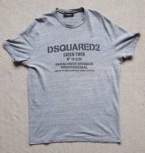 DSquared2 T Shirt Melanged Grey Parachute Division Professional Size UK XXL - Picture 1 of 8