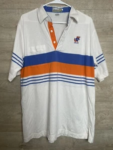 Mens Vintage Sahara Florida Gators White Polo Large L Made In USA - Picture 1 of 5
