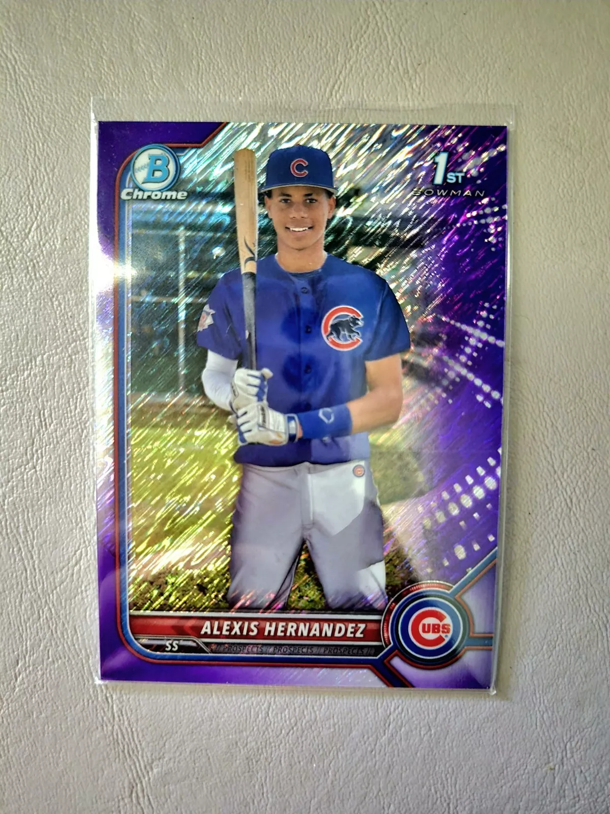 2022 Bowman Chrome Purple Shimmer Refractor /250 Alexis Hernandez BCP-172 Cubs