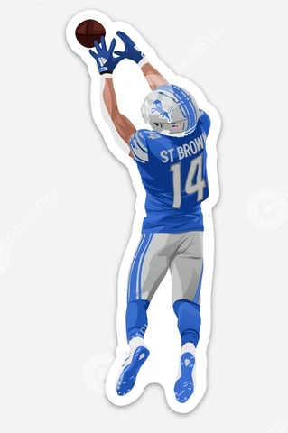 Detroit Lions Amon-Ra St. Brown MAGNET  - Vinyl Reciever Football NFL Cover