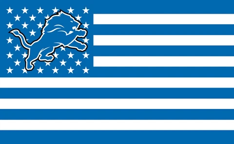Detroit Lions Americana Logo Flag 3x5- With Grommets Football NFL Cover