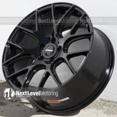 4 Circuit Performance CP31 19x8.5 5x114.3 +35 Gloss Black Wheels Concave Mesh - Image 1 of 4