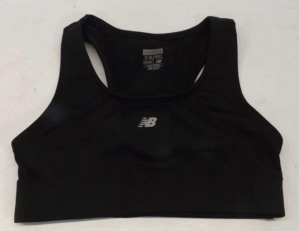 M 6/6X Black NWOT Balance Girls'  Sport Bra Dance Top - Image 1 of 1