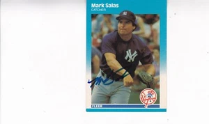 1987 Fleer Update Baseball #U106 Mark Salas New York Yankees signed Autogramm - Bild 1 von 1
