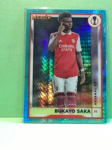 BUKAYO  SAKA 2022 Topps Merlin chrome UEFA aqua prizm refractor - Picture 1 of 1