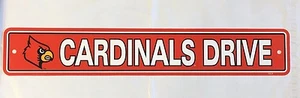 Louisville Cardinals Street Sign - Cardinals Drive - Room Bar Decor NEW 24" x 4" - Picture 1 of 1
