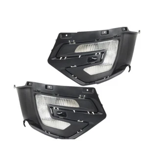 Silscvtt Left+Right Side Fog Lights For 2016-2017 Ford Explorer Halogen W/Bezel - Picture 1 of 15