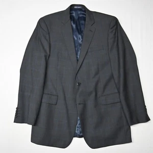 Nautica 42L Gray Glenn Check 100% Wool Mens Blazer Sport Coat Suit Jacket - Picture 1 of 12