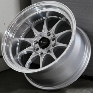 15x9 Silver Wheels Vors TR3 4x100/4x114.3 0 (Set of 4) 73.1 - Picture 1 of 7