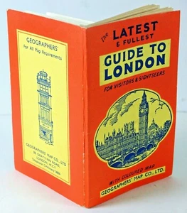 THE LATEST & FULLEST GUIDE TO LONDON FOR VISITORS COLOURED MAP LONDRES U.K. - Picture 1 of 3