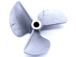 Rc Propeller CNC Machined 3 blades Alloy 5514 For 4.76MM Prop Shaft Boat - Picture 1 of 3