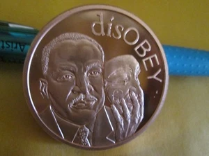 Martin Luther King Jr. Silver Shield 2017 cobre disOBEY BU redondo - Imagen 1 de 3
