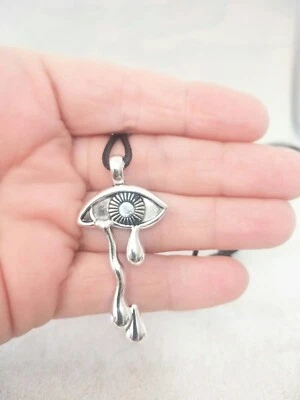 Collar Gargantilla Colgante Ojo Ajustable Grande Dije Mal de Ojo Lágrimas Góticas Llorosas Foto 1 de 4