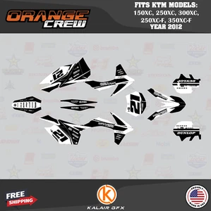 Graphics Kit for KTM 150XC, 250XC, 300XC, 250XC-F, 350XC-F(2012)OG Crew - White - Picture 1 of 6